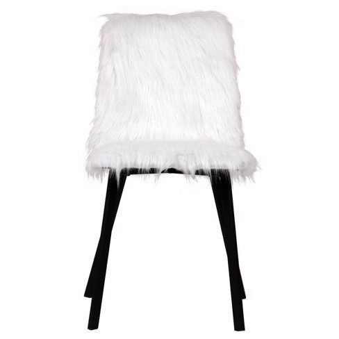 white faux fur throw pillow