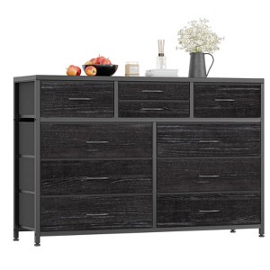 10 Drawer Dresser, TV Stand Entertainment Center Fabric Storage Dressers Drawers For Bedroom, Hallway, Closets, Steel Frame, Wood Top - 1 of 4