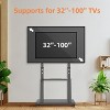 Artloge Mobile TV Stand Flat-Panel Floor TV Cart Heavy Duty TV Trolley Floor Stand with Shelf ＆ Wheels for 32-100 Inch Monitor - 4 of 4
