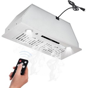 30 in Stainless Steel Built-in Range Hood with 450 CFM, Touch Gesture Remote, 3-Speed Quiet Fan, Dishwasher Safe Baffle Filters, Convertible Duct - 1 of 4