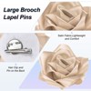Unique Bargains Handmade Big Rose Flower Brooches and Pins for Women 4.3 Inch 1 Pc - 2 of 4