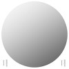 vidaXL Wall Mirror Transparent Glass 27.6 in diameter Wall mounting - 2 of 4
