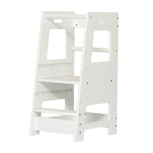 KTMBDW Kids Kitchen Step Stool for Kids with Safety Rail, Adjustable Height Toddler Learning Stool, Toddlers Kitchen Stool Tower - 1 of 4