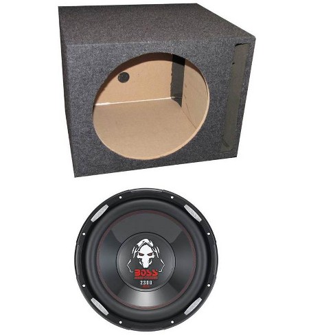 Synes godt om Alle dobbelt Boss P126dvc 12-inch 2300 Watt Car Power Subwoofer And Q Power Qsbass12  12-inch Single Heavy Duty Vented Subwoofer Box Enclosure : Target