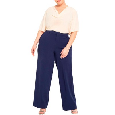 ELOQUII Women's Plus Size The 365 Semi Stretch Straight Leg Pant