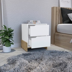 Kumasinova Modern Wood Nightstand,Night Stand with Drawers,Space-Saving End Table with Sturdy Base,Bedside Table for Bedroom,Living Room - 1 of 4