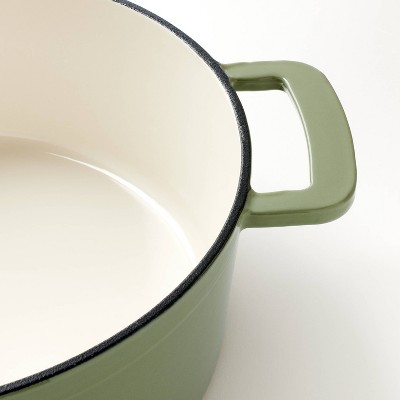 5.5qt Enamel Dutch Oven Sage Green - Figmint™