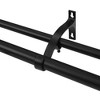 Lumi Home Furnishings 4pk 6.7" Steel Double Curtain Rod Bracket Matte Black - 2 of 4