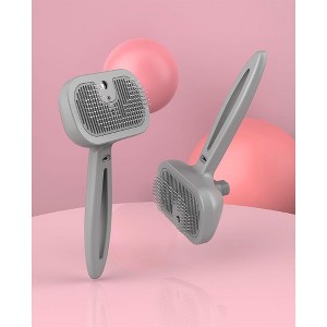 BABYYER Pet Steam Brush, Steam Brush with Release Button, for Self-Cleaning Pet Spray Hair Removal Comb of All Long Haired and Short Haired pets - 1 of 4