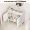 ROOMTEC 24 in. Bathroom Vanity, Mid-Century Cabinet with 2 Soft-Close Doors, Freestanding, Wood Grain Laminate, Walnut (Sink Not Included) - 4 of 4