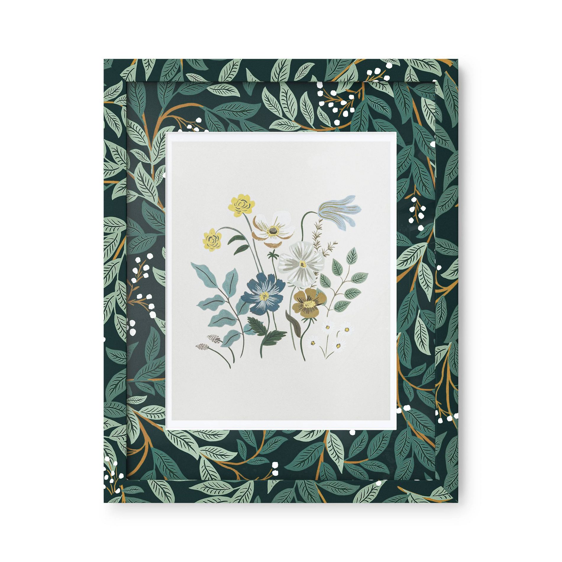 Rifle Paper Co. x Target 16"x20" Strawberry Fields Art Print with Willowberry Frame and Mat: Botanical Wall Art Lithograph