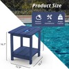 Arceso Adirondack Outdoor Side Table, 2-Tier HDPS Patio End Table Weather Resistant, Morden Side Table for Patio, Pool, Porch - 2 of 4