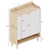 ALEXOUN 31.5 Inch Shoe Storage Cabinet with 2 Flip Drawers - Modern Freestanding Entryway Organizer for Apartments, Hallways & Small Spaces - 3 of 4