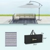 Reversible Outdoor Rug, Waterproof Plastic Straw with Carry Bag, 8' x 10', Blue & White Geometric - 2 of 4