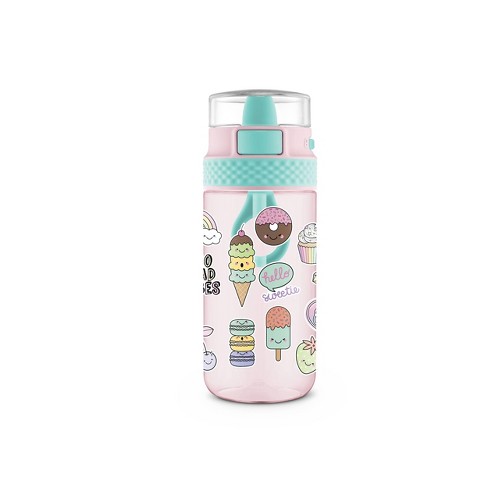 Ello 16oz Plastic Stratus Kids' Water Bottle Pink : Target