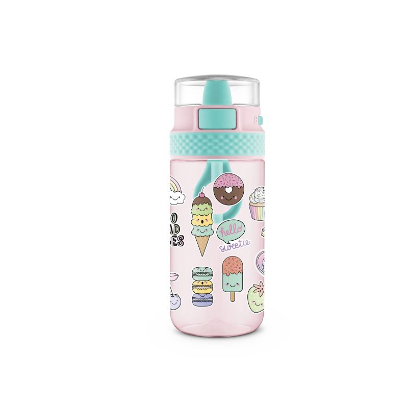 Ello 16oz Plastic Stratus Kids&#39; Water Bottle Pink, 1 of 6