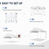EAGLE PEAK 10x10 Easy Setup Pop Up Canopy w/Gable Roof, White - 4 of 4