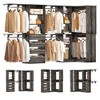 Aheaplus Corner Closet System with 6 Hanging Rods, Closet Organizer System with Shelves and Drawers - 3 of 4