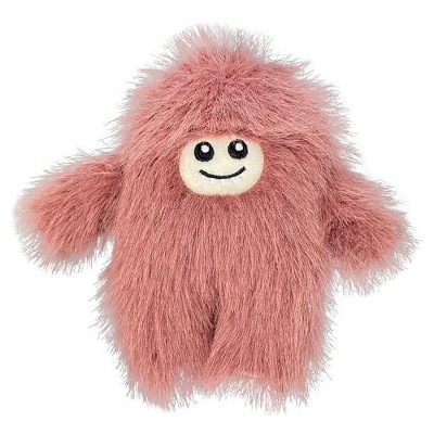 Multipet Mini Yeti Small Plush Dog Toy in Pink with Count