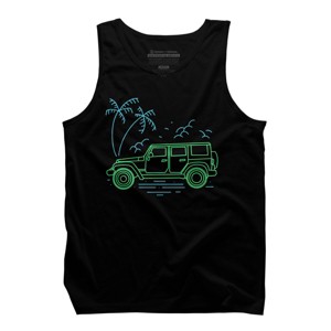 Men's Design By Humans Summer Off-road Trip To The Beach By donipacoceng Tank Top - 1 of 2