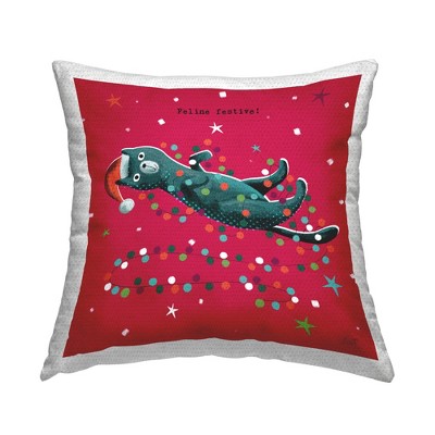Stupell Industries Feline Festive Christmas Cat