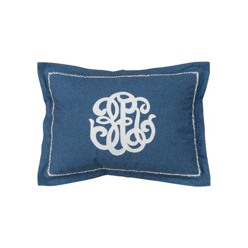 Monogrammed lumbar outlet pillow