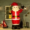 Whisen 8FT Christmas Inflatable Santa Claus Ringing Bell, Outdoor Blow-Up Yard Decoration with LED Lights Display - Multicolor - 2 of 4