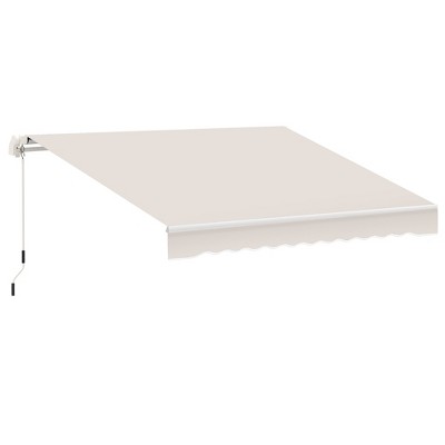 Vynxaria Elegant Patio Canopy: 8' x 7' Retractable Sun Shade for Decks and Windows