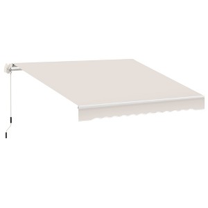 Vynxaria Elegant Patio Canopy: 8' x 7' Retractable Sun Shade for Decks and Windows - 1 of 4