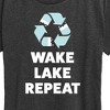 Women's - Instant Message - Wake Lake Repeat Short Sleeve Graphic T-Shirt - 2 of 4