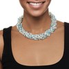 Ross-Simons Aquamarine Bead and 5-6mm Cultured Pearl Torsade Necklace With Sterling Silver Size 18 - 2 of 4