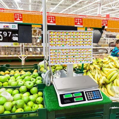 66LB Digital Commercial Food Meat Weight Scale with Dual LCD Display