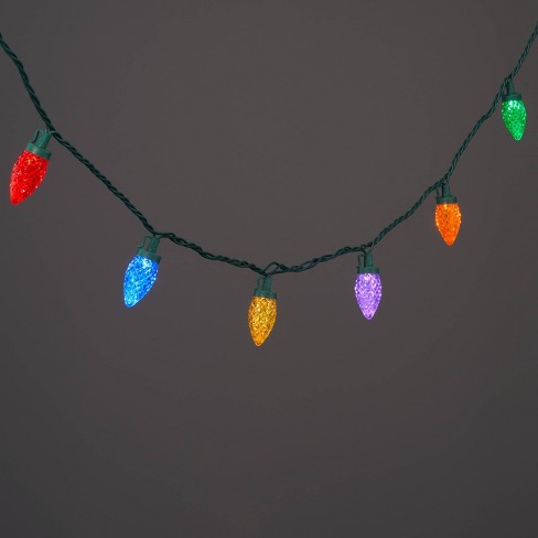 25ct. Opaque Vibrant Multicolor LED C9 Christmas String Lights