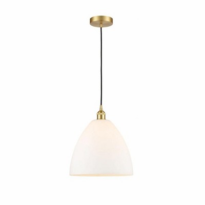 Edison Dome - 1 Light Cord Hung Mini Pendant In Industrial Style-13.75 Inches Tall and 12 Inches Wide
