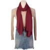 Elerevyo Women's Solid Chiffon Sheer Lightweight Soft Long Scarf Shawl 1 Pc - 2 of 4
