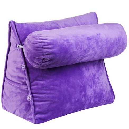 Cheer Collection Back Support Wedge Pillow With Adjustable Neck Pillow,  Purple : Target