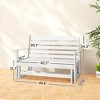 Patio Glider Bench w/ HDPE Slatted Double Rocking Chair - 3 of 4