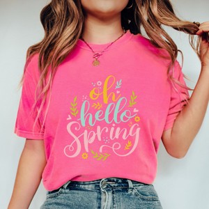 Simply Sage Market Oh Hello Spring Garment Dyed Tee - 1 of 4