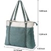 Paaaawaters Women's Work Bag with Laptop Compartment Zipper Pockets Teacher Green - 3 of 4