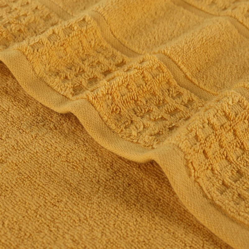 Zero Twist Cotton Waffle Honeycomb Medium Weight Bath Towel Set of 3 by Blue Nile Mills, 4 of 10