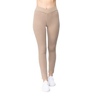 Slickblue Mid-Rise Ponte Pants, Seagull Shaped Design, Elastic Waist, Skinny Fit, Color Options, Size S-L - 1 of 4