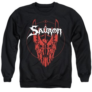 Men's The Lord of the Rings Sauron Helmet Band Crewneck Sweatshirt - 1 of 4