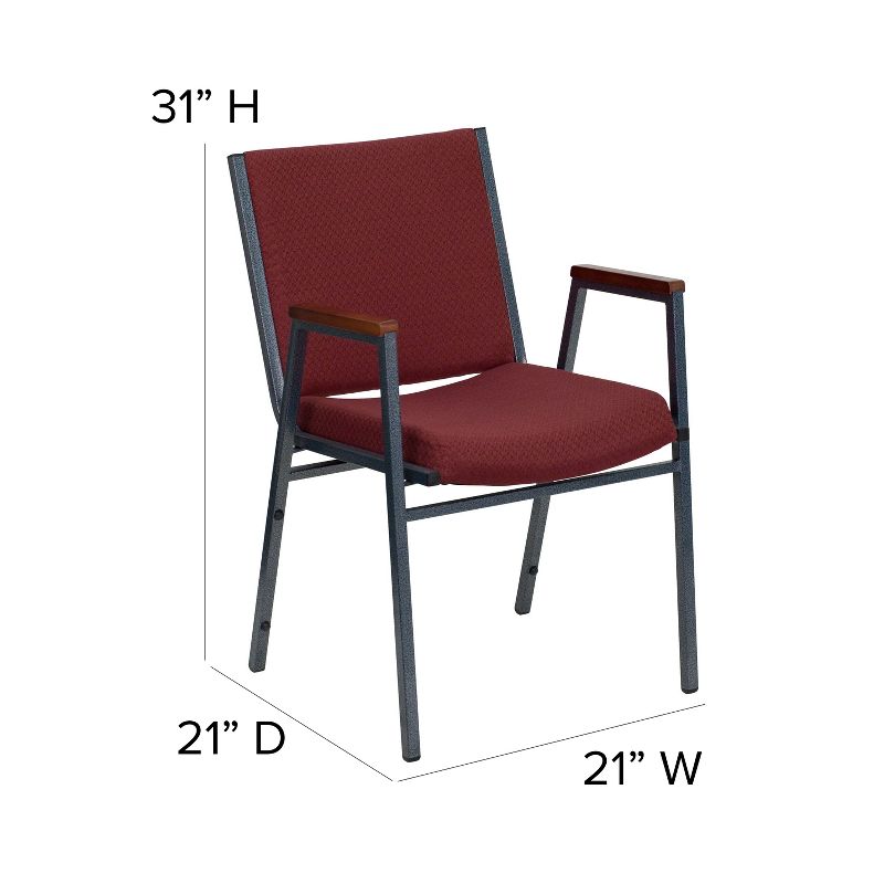 Flash Furniture HERCULES Series Heavy Duty Stack Chair with Arms, 5 of 13