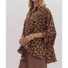 Women's Drop Shoulder Buttoned Top - entro - 2 of 4