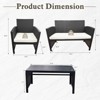 EROMMY 4 PCS Outdoor Seating Group with Cushions for 4 Person - 3 of 4