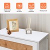 Pellebant 5 Drawers Rattan dressers for bedroom Storage Tower Tall Fabric Dresser Wood Top Wood Handles - 4 of 4