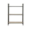 QingMoon 3-Tier Industrial-Style Bookshelf, Open Storage Rack, Display Stand with Metal Frame and Wooden Shelves for Office and Living Room - 2 of 4