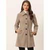 Allegra K Women's Collar Long Sleeve Single Breasted Winter Long Coat - 2 of 4