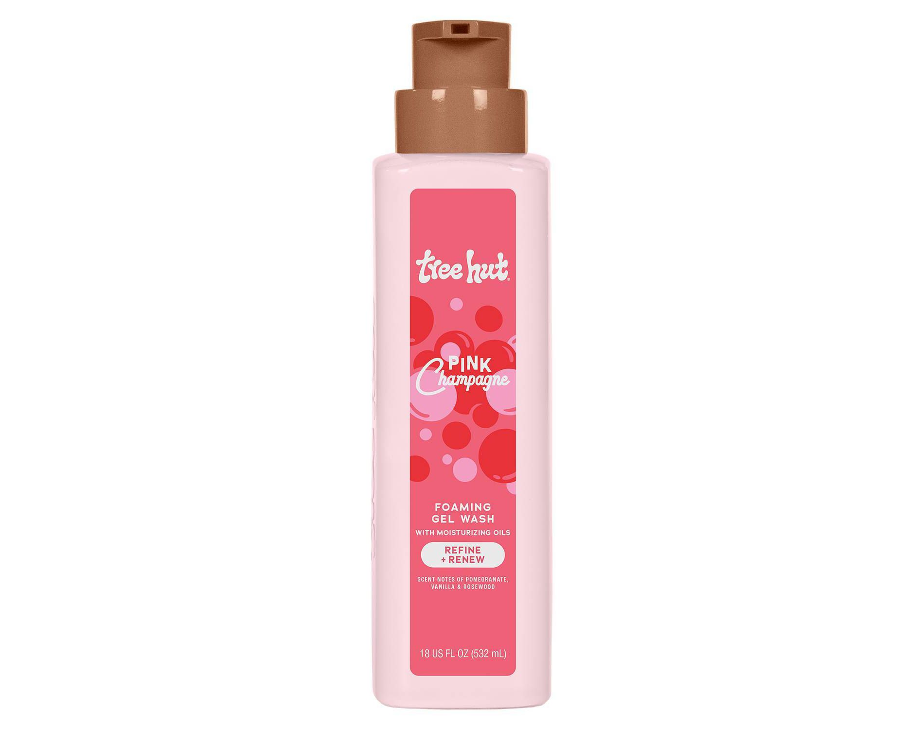 Tree Hut Foaming Gel Body Wash - Pink Champagne - 18 fl oz
