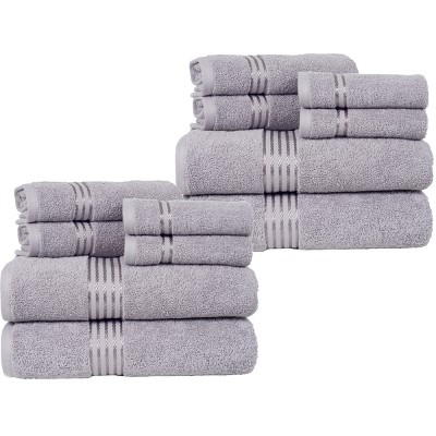 Lavish Home 12-piece Cotton Towel Set, Navy : Target